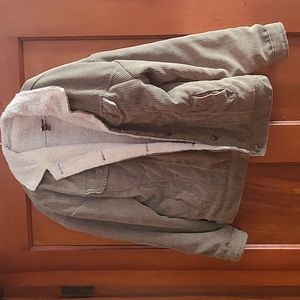 Corduroy coat olive green